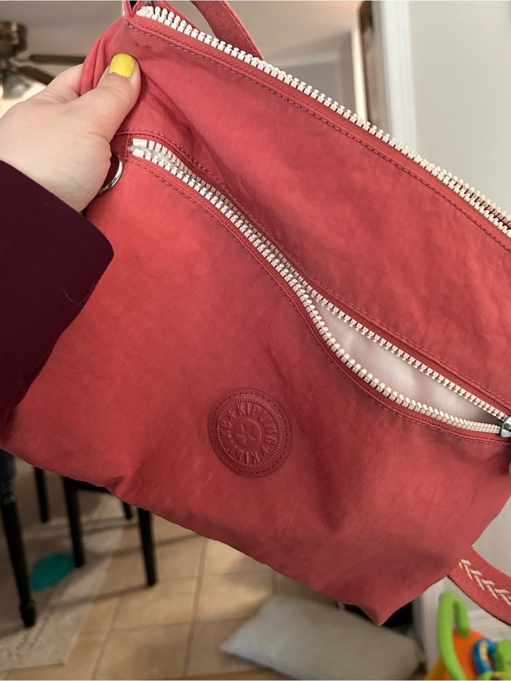 Coral Kipling Crossbody Bag - Picture 10 of 10